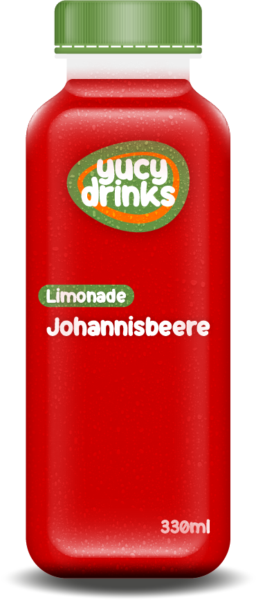 Flasche mit Johannisbeere Limonade
