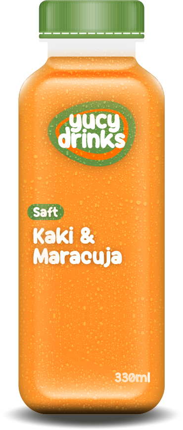 Flasche mit Kaki & Maracuja Saft