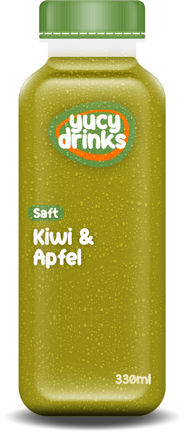 Flasche mit Kiwi & Apfel Saft