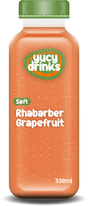 Flasche mit Rhabarber & Grapefruit Saft