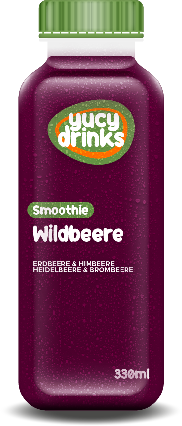 Flasche mit Wildbeere Smoothie