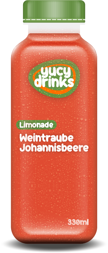 Flasche mit Weintraube & Johannisbeere Limonade